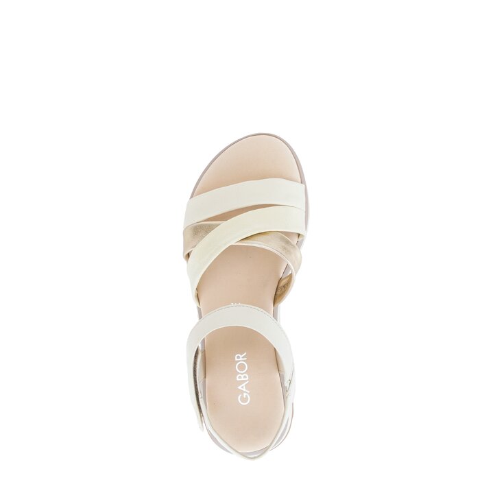 Sandal met riempjes beige #5