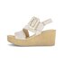 Sandaleno met sleehak beige