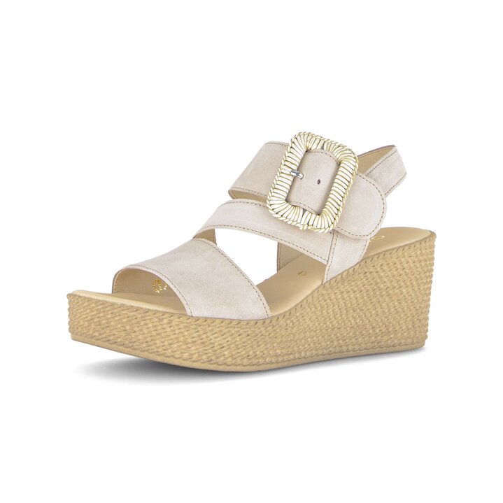 Keilsandalette beige #2