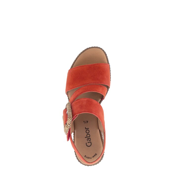 Keilsandalette rot #5