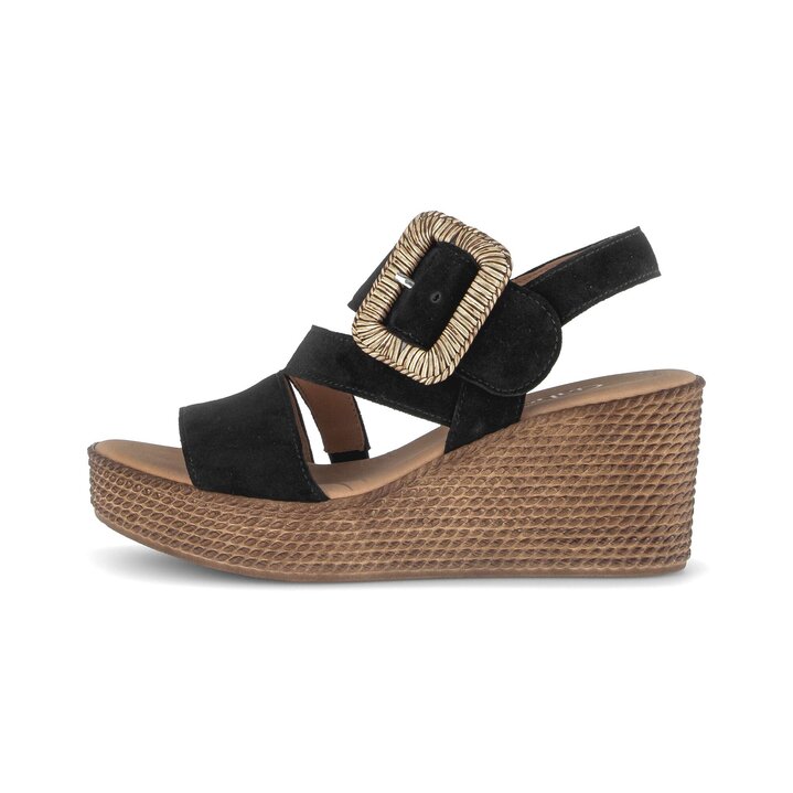 Sandaleno met sleehak zwart #0