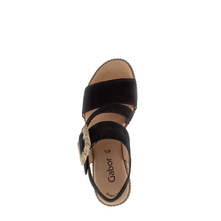 Sandaleno met sleehak zwart #5