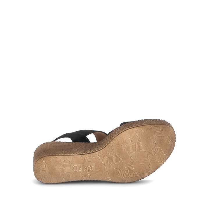 Sandaleno met sleehak zwart #4