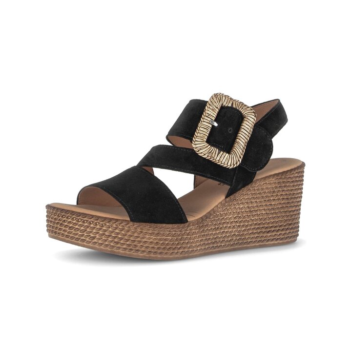 Sandaleno met sleehak zwart #2