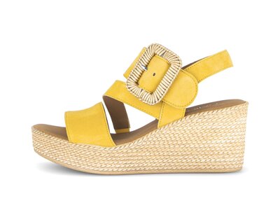 Sandalo con zeppa giallo