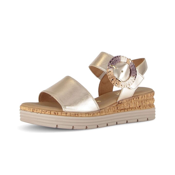 Sandale à plateforme or #2