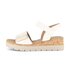 Sandale met plateauzool beige