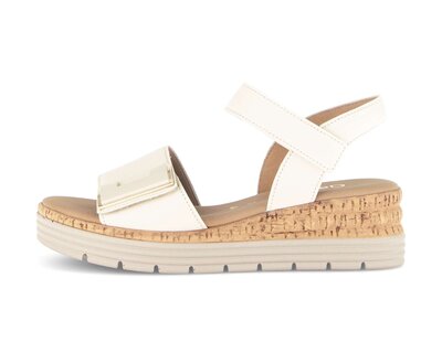 Sandale à plateforme beige