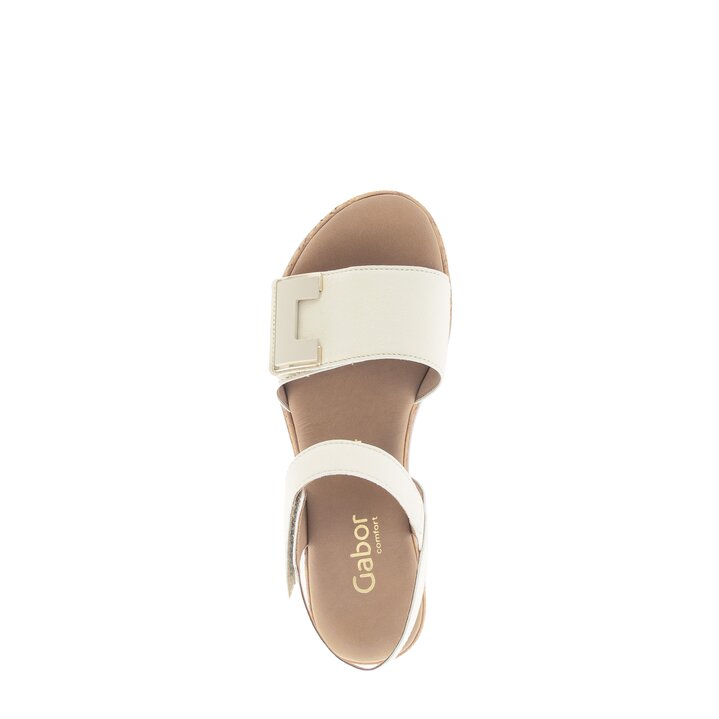 Sandalo con plateau beige #5