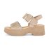 Sandal met riempjes beige