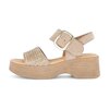 Sandal met riempjes beige