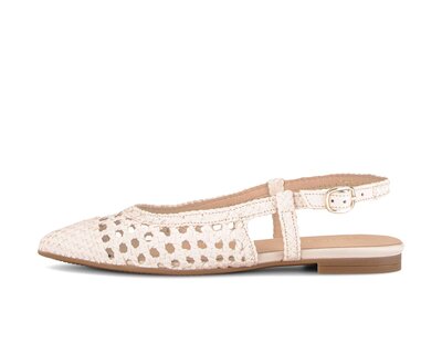 Escarpin à talon ouvert crème