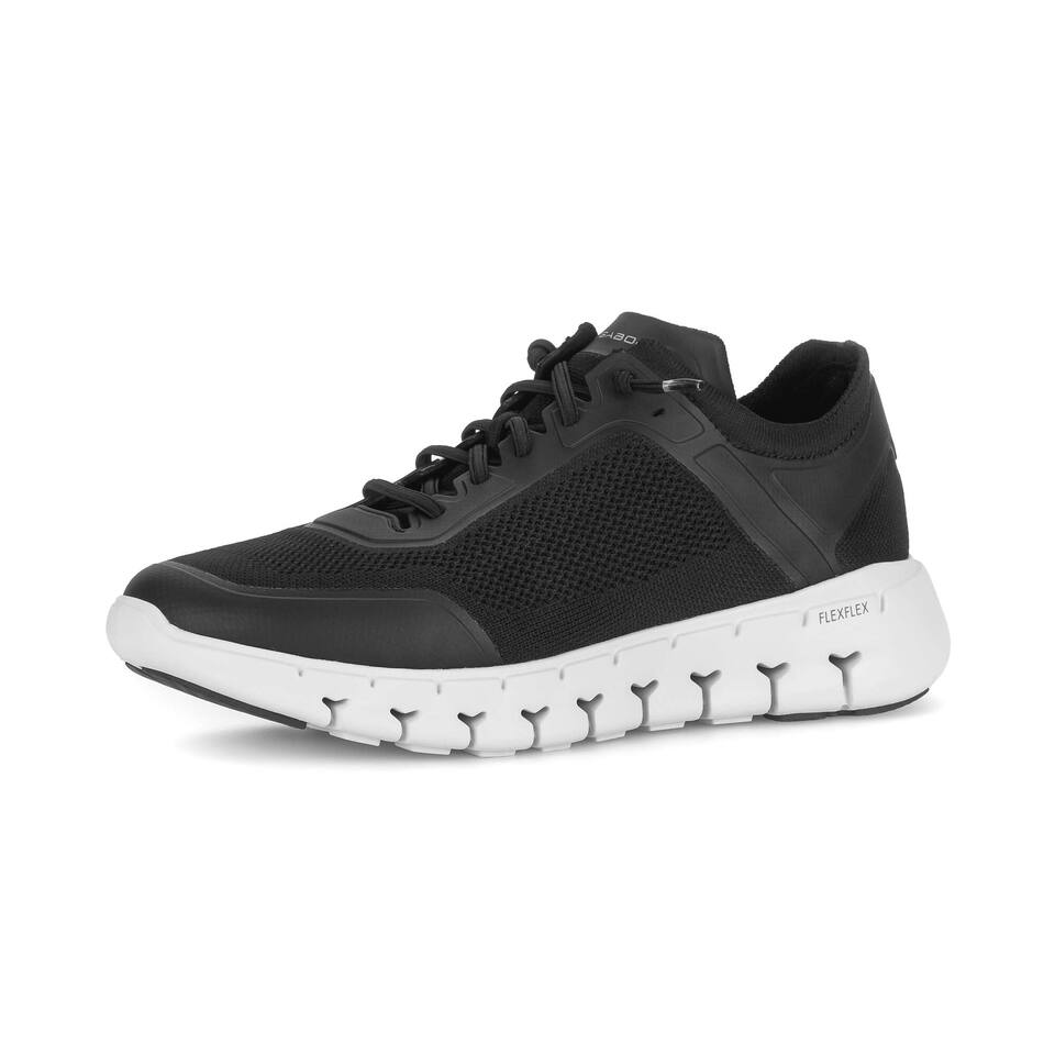 Gabor Herren Sneaker low; Textil in schwarz; flacher Absatz mit Gummi/EVA-Sohle
