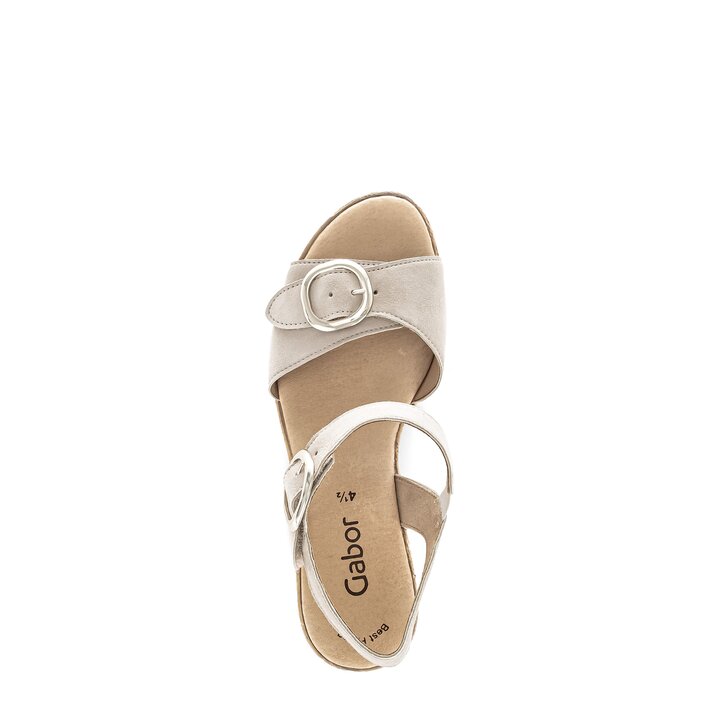 Sandal met riempjes beige #5
