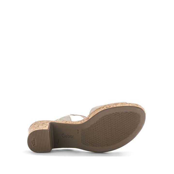 Sandal met riempjes beige #4