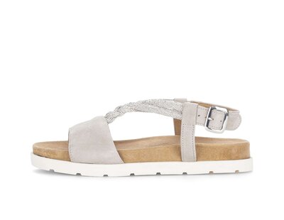 Riemchensandale grau