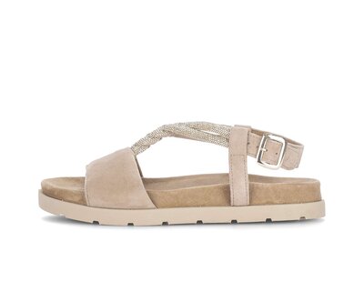 Riemchensandale beige