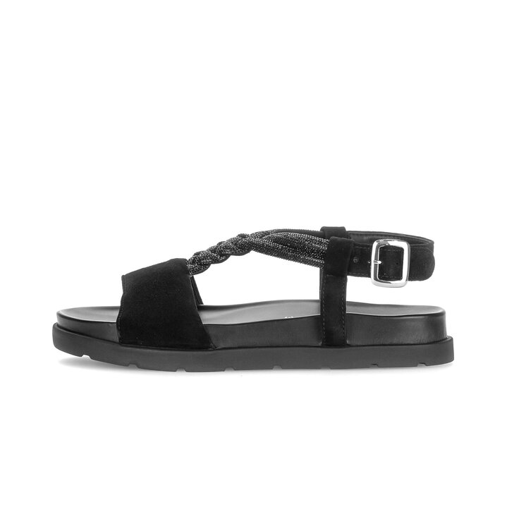Riemchensandale schwarz #0