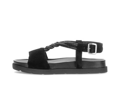 Riemchensandale schwarz