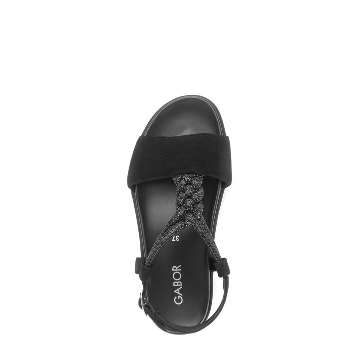 Riemchensandale schwarz #5