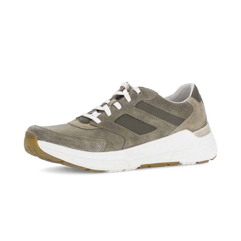 rollingsoft Herren Sneaker low; Materialmix Leder/Textil in grün; Keilabsatz mit Gummi/EVA-Sohle