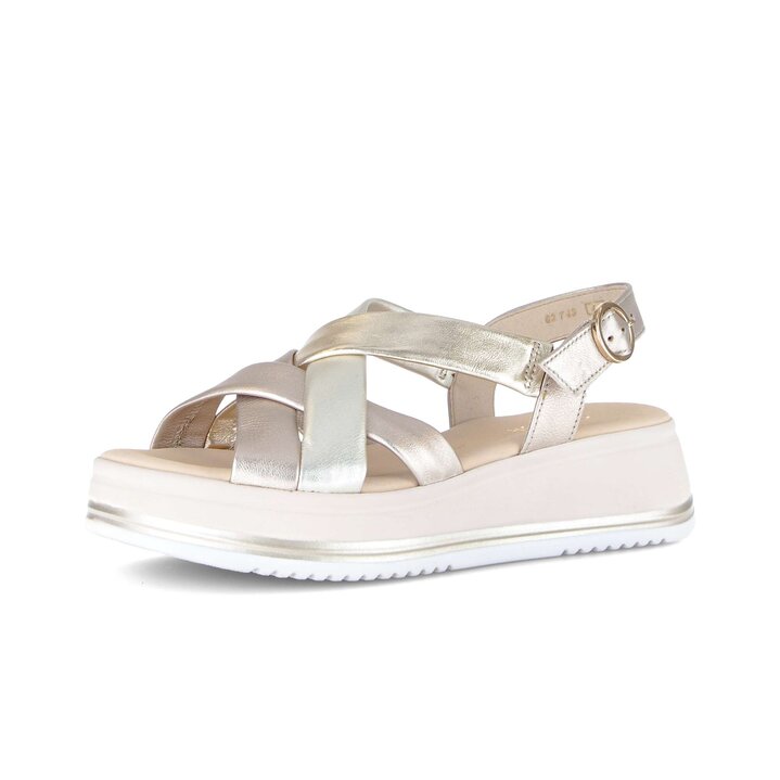 Sandale à plateforme or #2