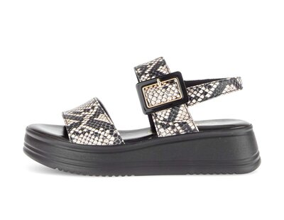 Sandale à plateforme multicolore