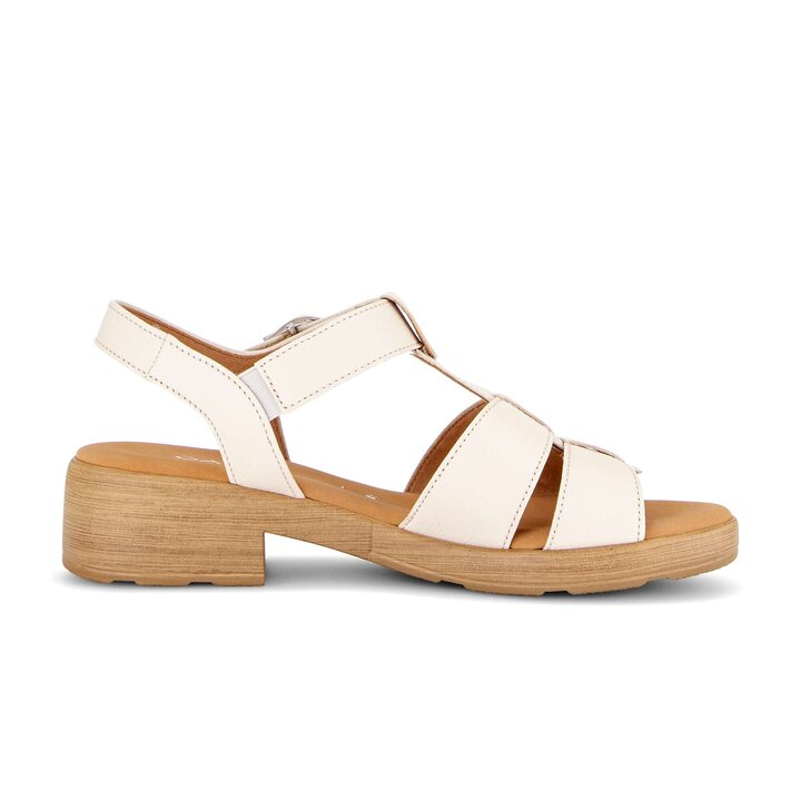 Sandal met riempjes crème #1