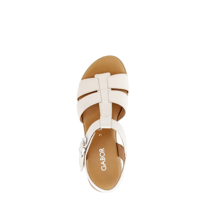 Sandal met riempjes crème #5