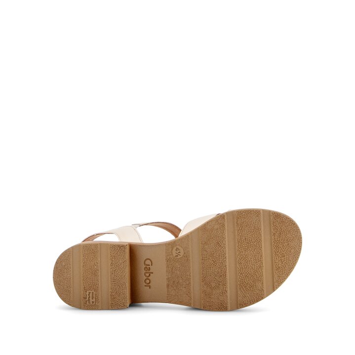 Sandal met riempjes crème #4