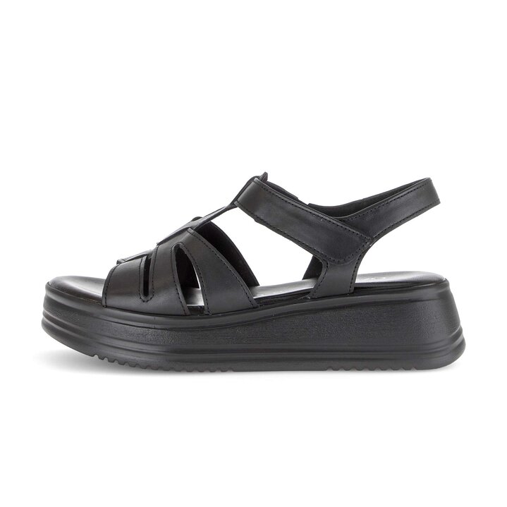 Platåsandaler svart #0