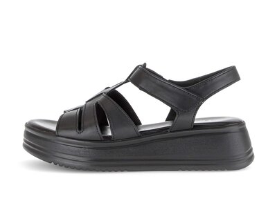 Sandale met plateauzool zwart
