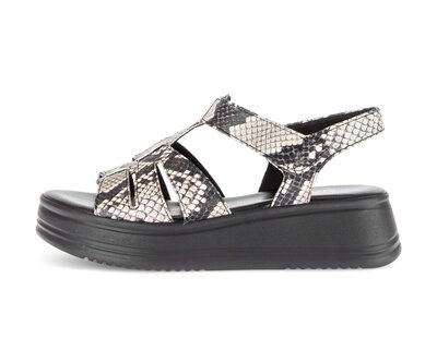 Sandale à plateforme multicolore