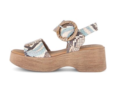 Sandale met plateauzool multicolour