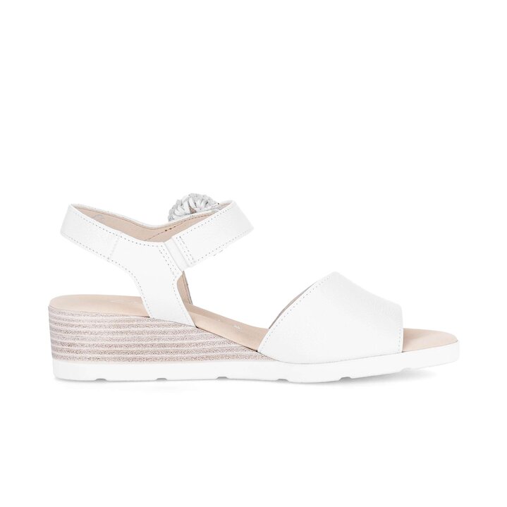 Sandalo con zeppa bianco #1