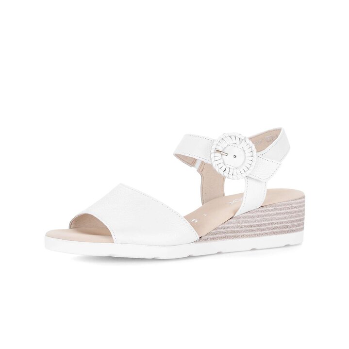 Sandalo con zeppa bianco #2