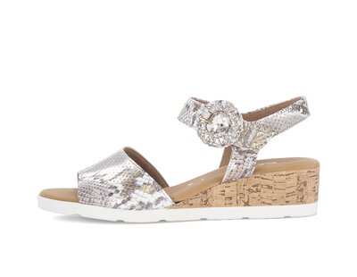 Sandalo con zeppa verde