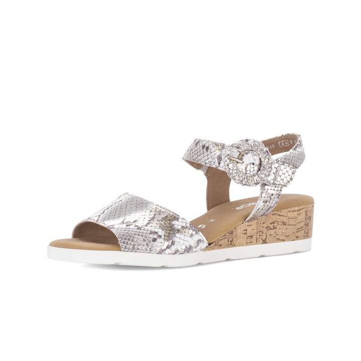 Sandalo con zeppa verde #2