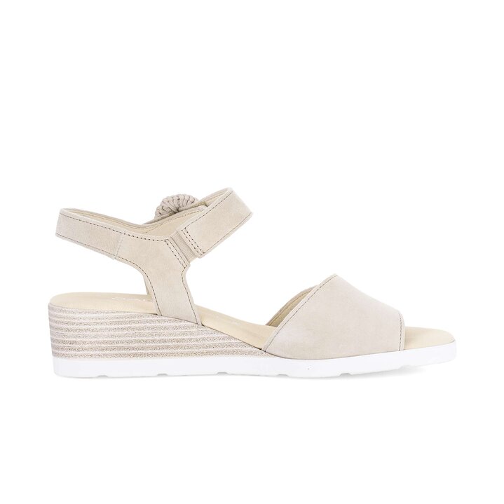 Sandalo con zeppa beige #1