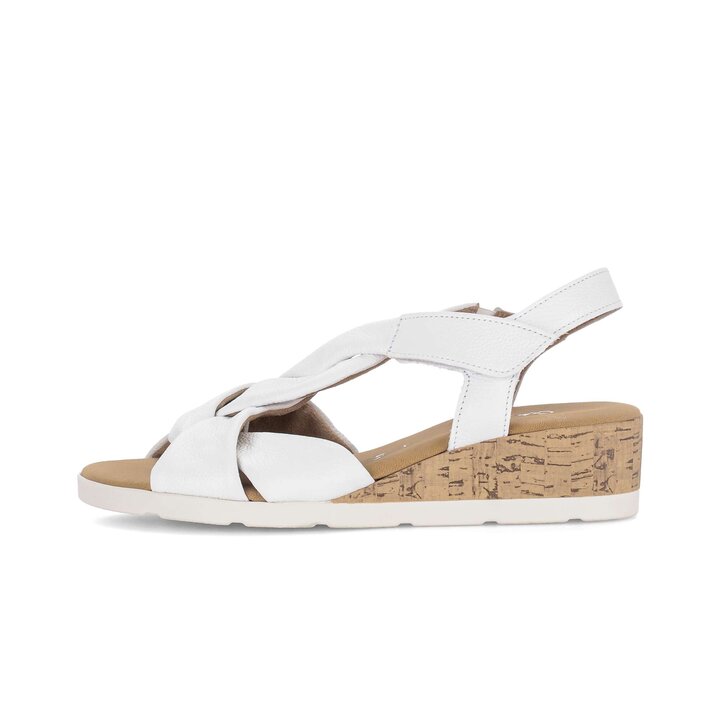 Sandales compensées blanc #0