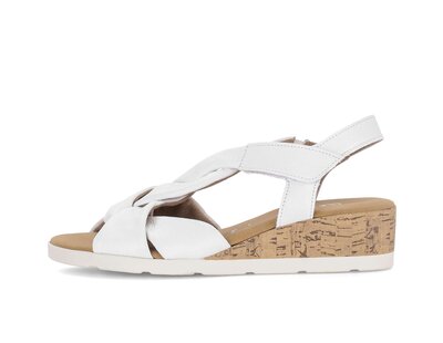 Sandales compensées blanc