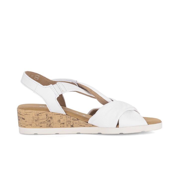 Sandales compensées blanc #1