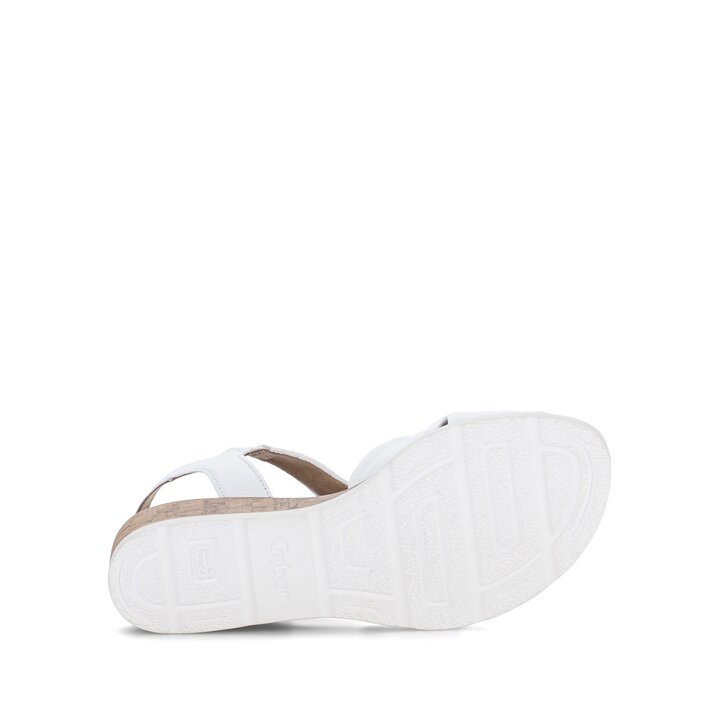 Sandales compensées blanc #4
