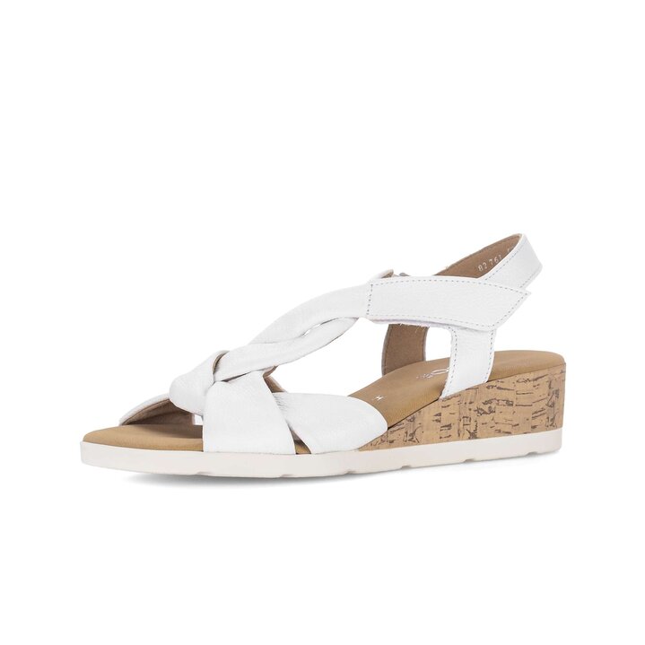 Sandales compensées blanc #2