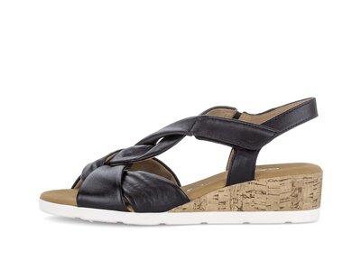 Sandales compensées noir