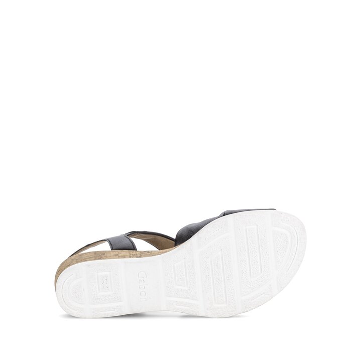 Sandales compensées noir #4