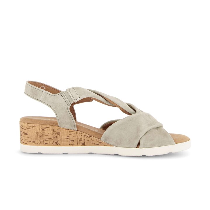 Sandales compensées vert #1