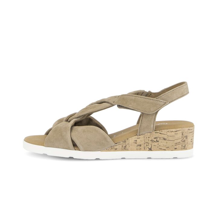 Sandales compensées beige #0