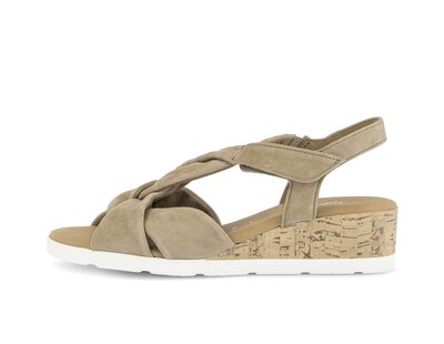 Keilsandalette beige