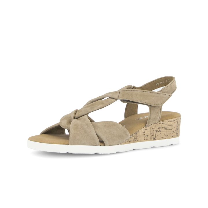 Sandales compensées beige #2